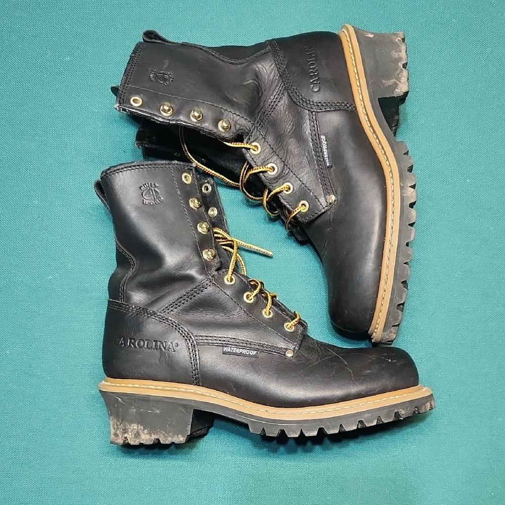 Carolina ELM 8 Inch Waterproof Logger Black Size 9M Soft Toe